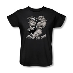 Popeye - Gunshow Womens T-Shirt In Black