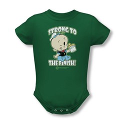 Popeye - Strong To The Finish Infant T-Shirt In Military Green