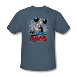Popeye - Strength Adult T-Shirt In Slate