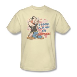 Popeye - Sailor Love Adult T-Shirt In Cream