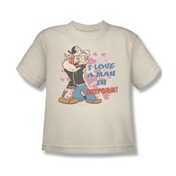 Popeye - Sailor Love Big Boys T-Shirt In Cream