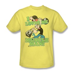 Popeye - Muscle Man Adult T-Shirt In Banana