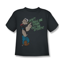 Popeye - Break Out Spinach Little Boys T-Shirt In Charcoal