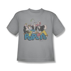 Popeye - The Gang Big Boys T-Shirt In Silver