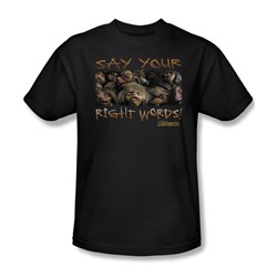 The Labyrinth - Say Your Right Words Adult T-Shirt In Black