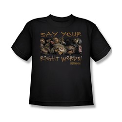 The Labyrinth - Say Your Right Words Big Boys T-Shirt In Black