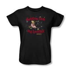 The Labyrinth - Goblins Took My Brother Womens T-Shirt In Black