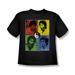 Bruce Lee - Enter Color Block Big Boys T-Shirt In Black