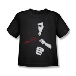 Bruce Lee - The Dragon Awaits Little Boys T-Shirt In Black