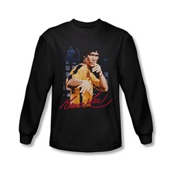 Bruce Lee - Yellow Jumpsuit Adult L/S T-Shirt In Black