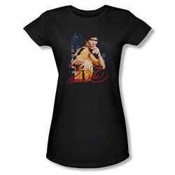 Bruce Lee - Yellow Jumpsuit Juniors T-Shirt In Black