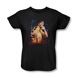 Bruce Lee - Yellow Jumpsuit Womens T-Shirt In Black