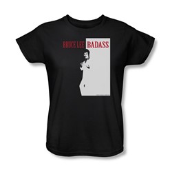 Bruce Lee - Badass Womens T-Shirt In Black