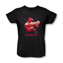 Bruce Lee - The Shattering Fist Womens T-Shirt In Black