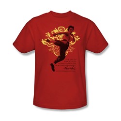 Bruce Lee - Immortal Dragon Adult T-Shirt In Red