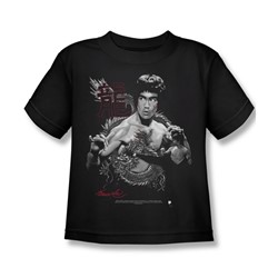 Bruce Lee - The Dragon Little Boys T-Shirt In Black