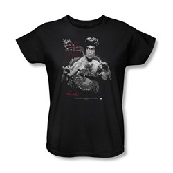 Bruce Lee - The Dragon Womens T-Shirt In Black