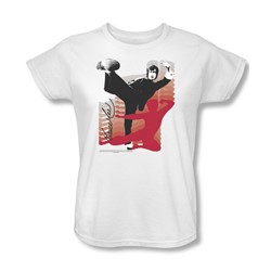 Bruce Lee - Kick It! Womens T-Shirt In White
