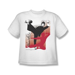 Bruce Lee - Kick It! Big Boys T-Shirt In White