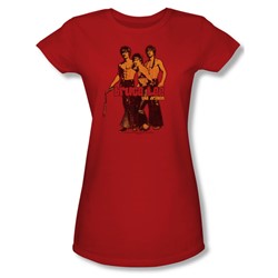 Bruce Lee - Nunchucks Juniors T-Shirt In Red