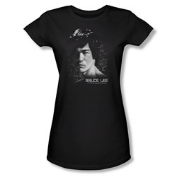 Bruce Lee - In Your Face Juniors T-Shirt In Black
