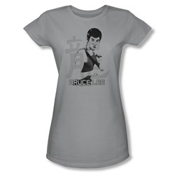 Bruce Lee - Punch Juniors T-Shirt In Silver