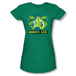 Bruce Lee - Double Dragons Juniors T-Shirt In Kelly