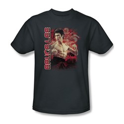 Bruce Lee - Fury Adult T-Shirt In Charcoal