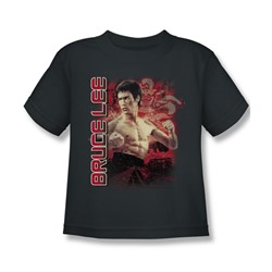 Bruce Lee - Fury Little Boys T-Shirt In Charcoal