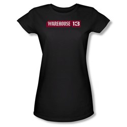 Nbc - Warehouse 13 Logo Juniors T-Shirt In Black