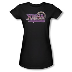 Nbc - Xena Logo Juniors T-Shirt In Black