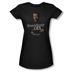 Nbc - Everybody Lies Juniors T-Shirt In Black