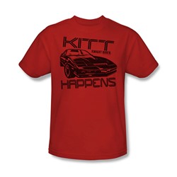Nbc - Kitt Happens Adult T-Shirt In Red