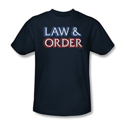 Nbc - L & O Logo Adult T-Shirt In Navy