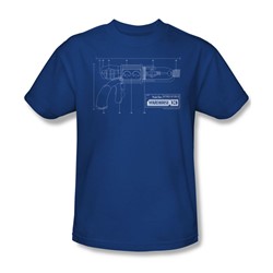 Nbc - Tesla Gun Adult T-Shirt In Royal Blue