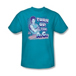 Nbc - Turn Up The A.C. Adult T-Shirt In Turquoise