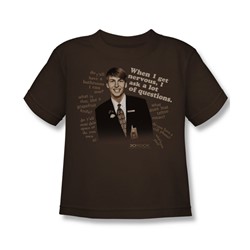 Nbc - Lot Of Questions Little Boys T-Shirt In Coffee