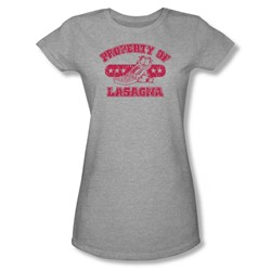 Garfield - Property Of Lasagna Juniors T-Shirt In Heather