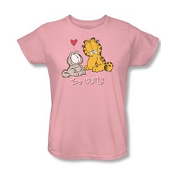 Garfield - Too Cute Womens T-Shirt In Pink