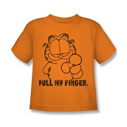 Garfield - Pull My Finger Little Boys T-Shirt In Orange