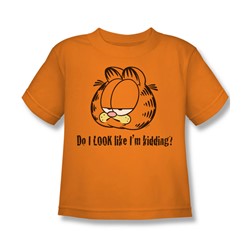 Garfield - Do I Look Like I'M Kidding Little Boys T-Shirt In Orange
