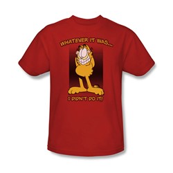 Garfield - I Didn't Do It Adult T-Shirt In Red