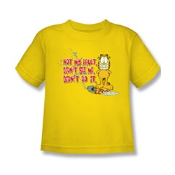 Garfield - Not My Fault Little Boys T-Shirt In Yellow