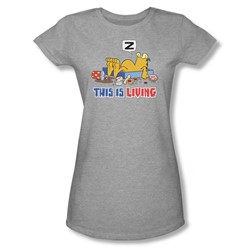 Garfield - This Is Living Juniors T-Shirt In Heather