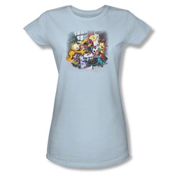 Garfield - Mine! Juniors T-Shirt In Light Blue