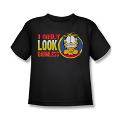 Garfield - I Only Look Harmless Little Boys T-Shirt In Black