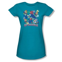 Garfield - Go Hawaiian Juniors T-Shirt In Turquoise