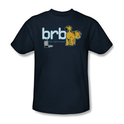 Garfield - Be Right Back Adult T-Shirt In Navy