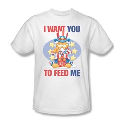 Garfield - I Want You Adult T-Shirt In White