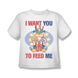Garfield - I Want You Little Boys T-Shirt In White
